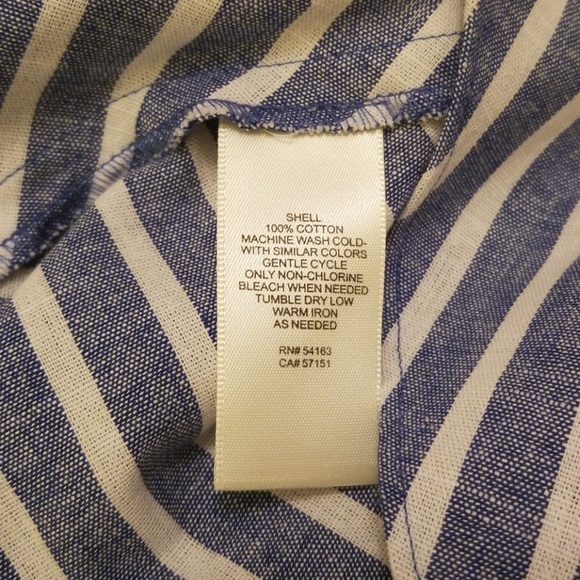 NWT Eliza J Blue Striped Off Shoulder Dress Sz. 10 - Picture 4 of 4